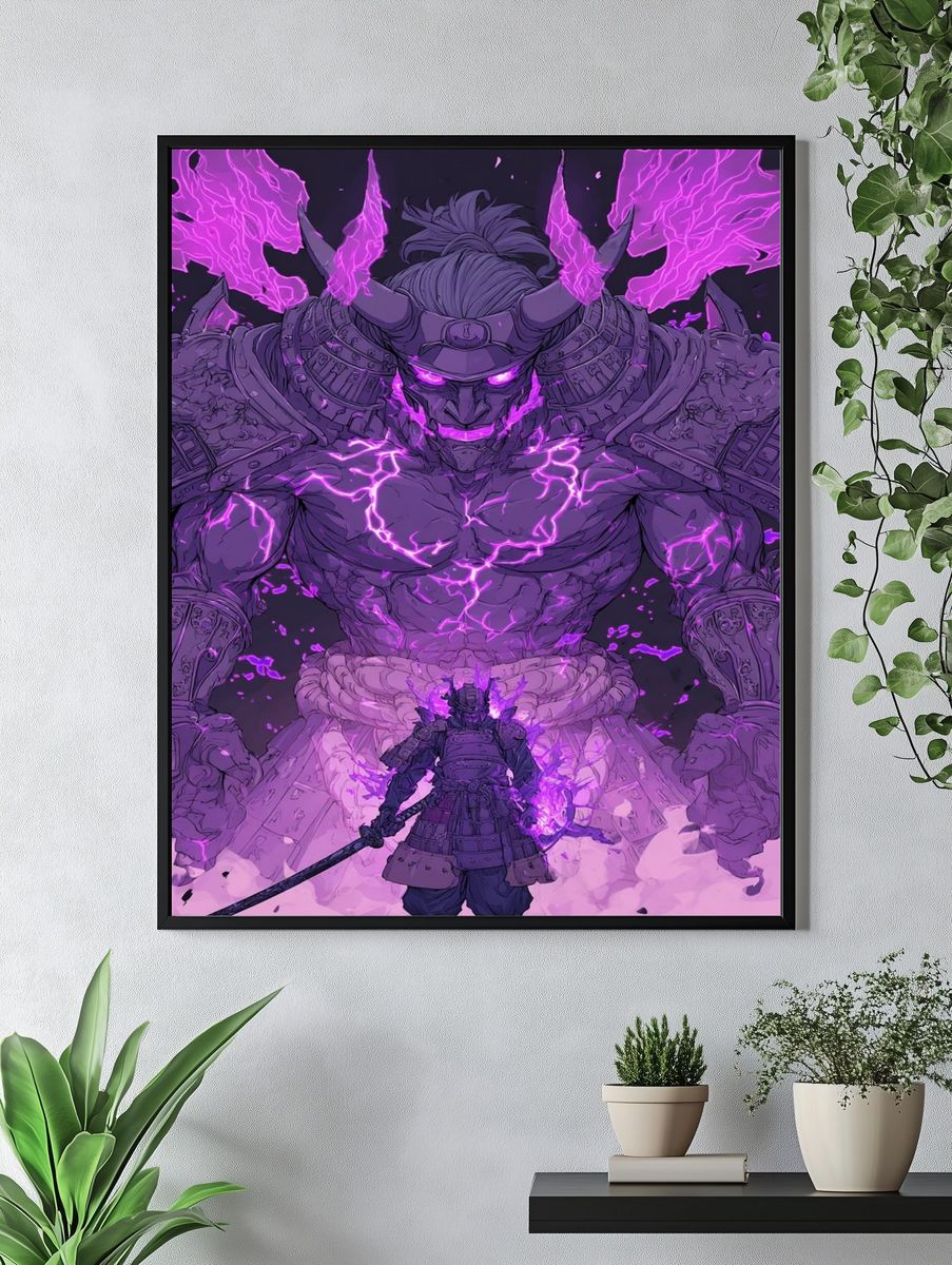 Samurai Warrior — Digital Art Print. — room view 4