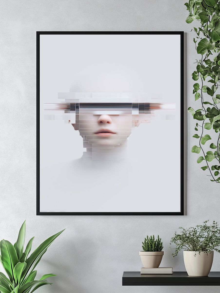 Abstract Human Form — Digital Art Print. — room view 4