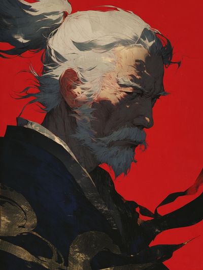 Elder Warrior — Digital Art Print. poster print