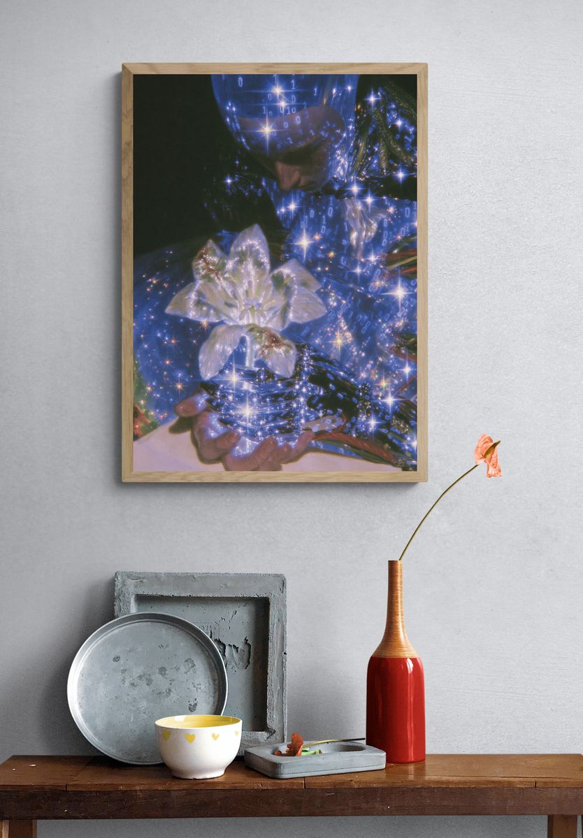 Digital Bloom Surreal Photography Poster. — room view 3