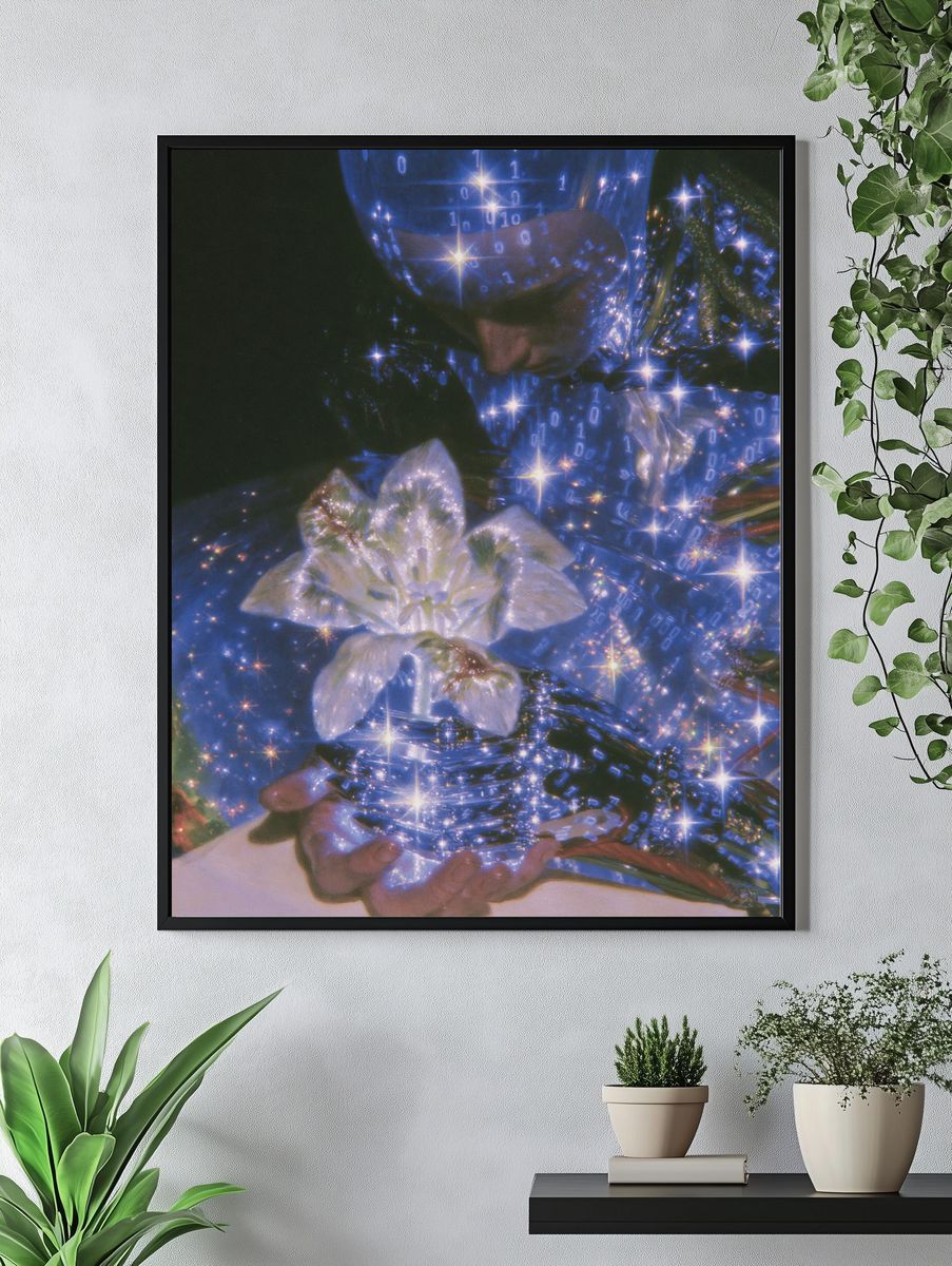 Digital Bloom Surreal Photography Poster. — room view 4