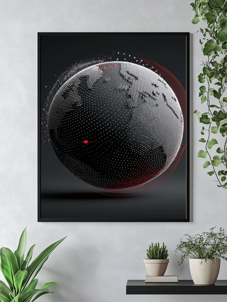 Digital Globe — Abstract Print. — room view 4