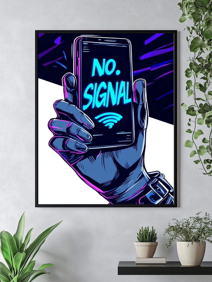 No Signal — Digital Art Print. — room view 4
