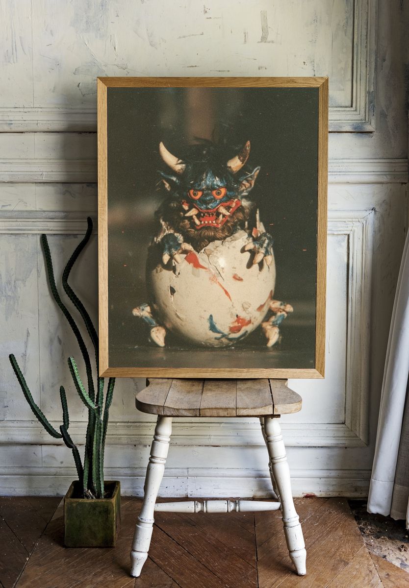 Demon Hatchling Photography Poster. — room view 1