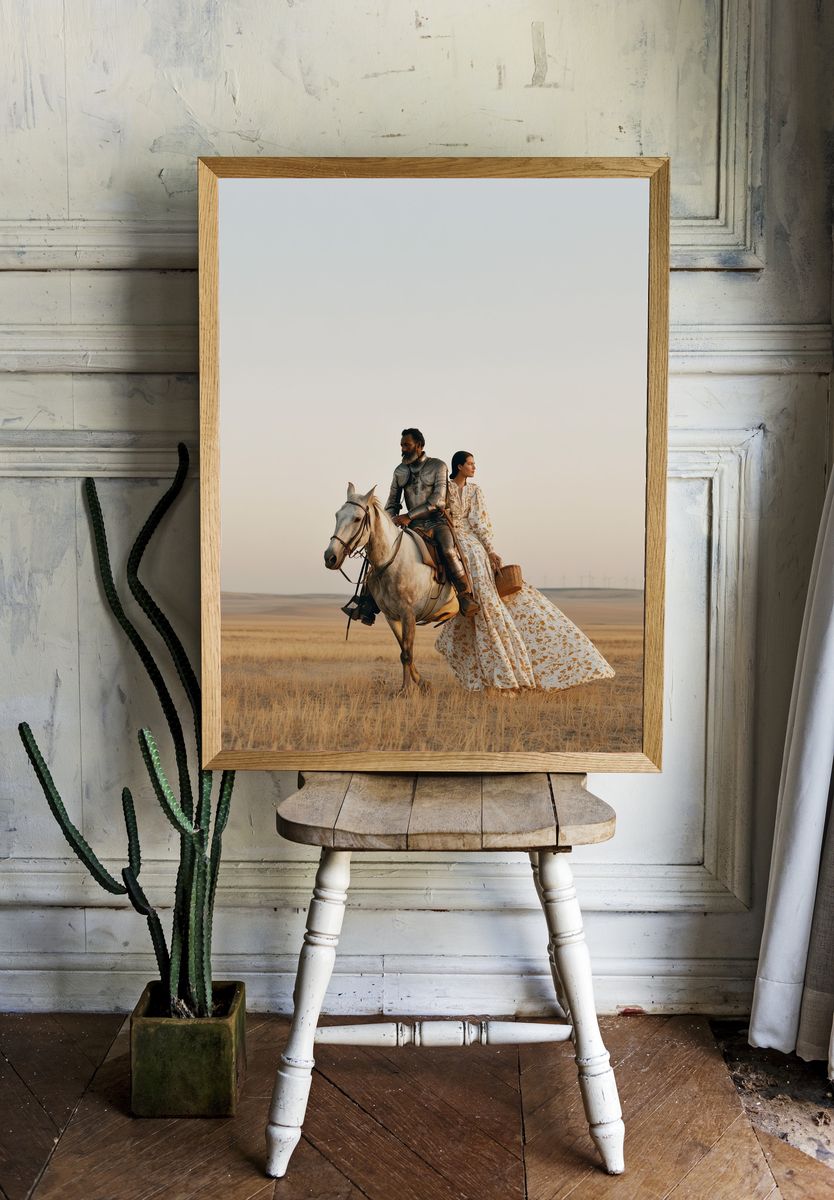 Desert Horse Riders Photography Poster. — room view 1