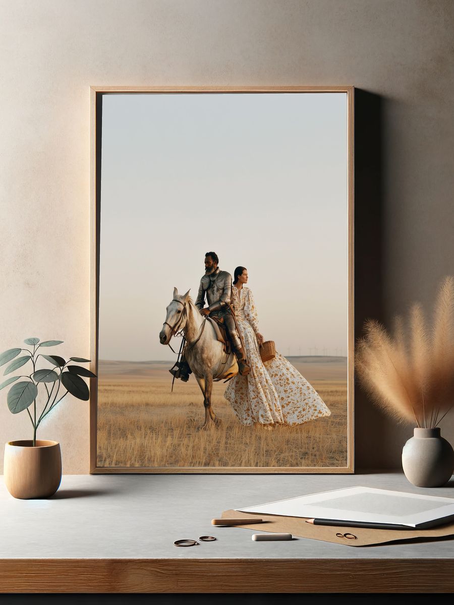 Desert Horse Riders Photography Poster. — room view 2