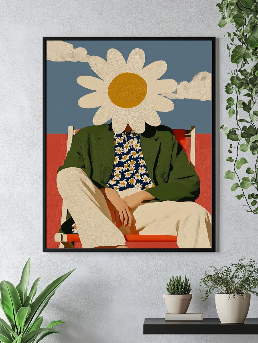 Daisy Head — Illustration Print. — room view 4