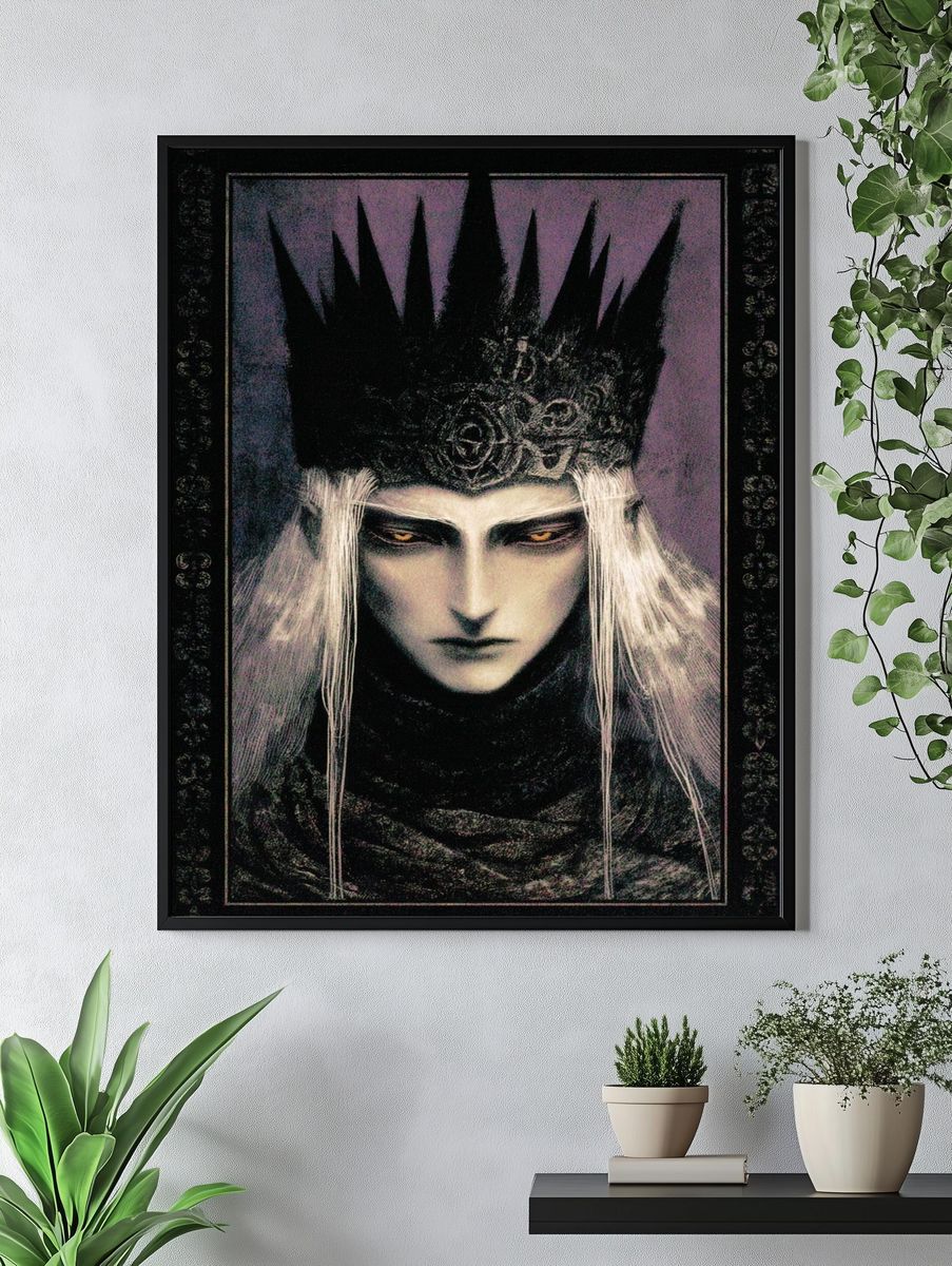 Dark Crowned Figure — Illustration Print. — room view 4