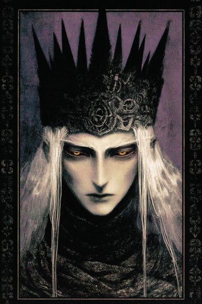 Dark Crowned Figure — Illustration Print. poster