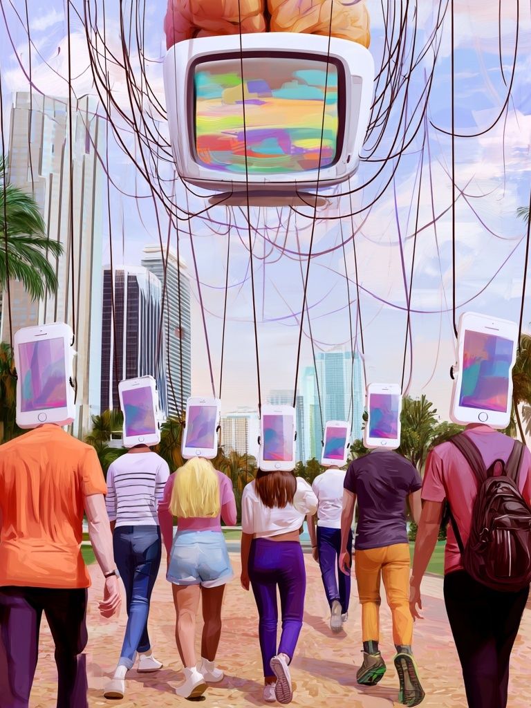 Digital Dreamwalk Illustration Poster. poster — illustration art