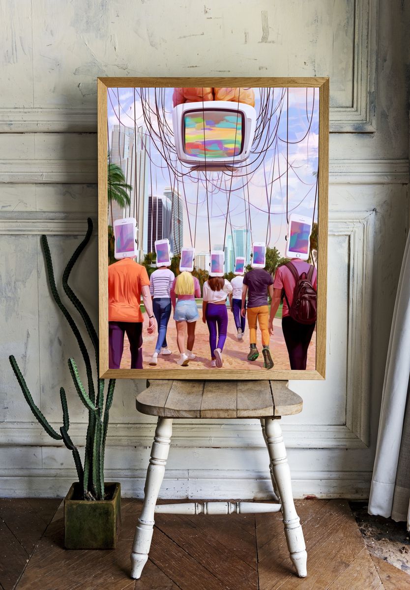 Digital Dreamwalk Illustration Poster. — room view 1