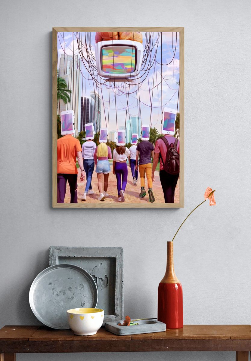 Digital Dreamwalk Illustration Poster. — room view 3