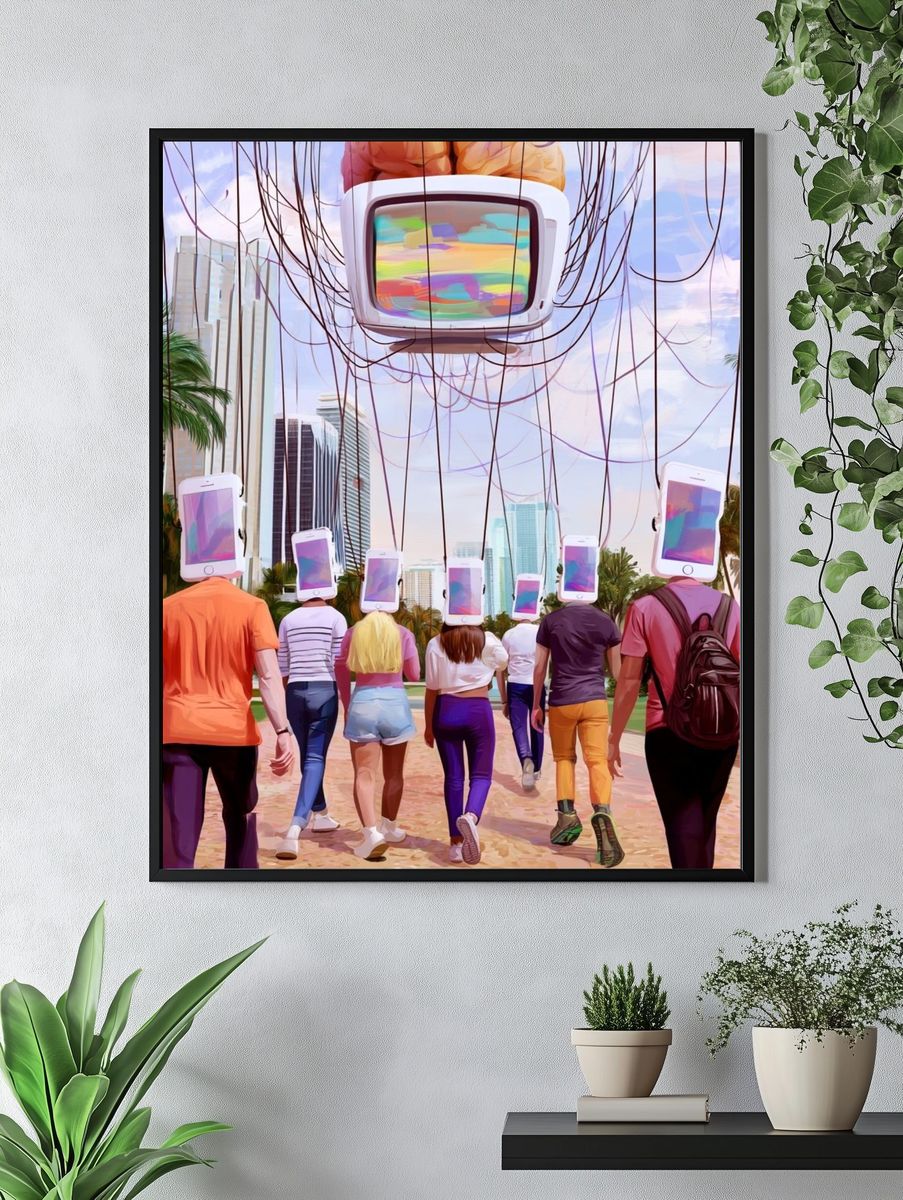 Digital Dreamwalk Illustration Poster. — room view 4