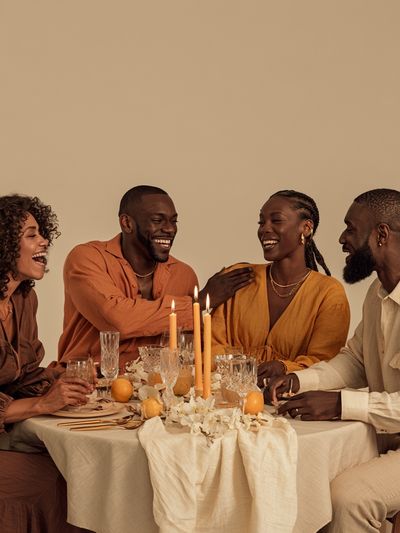 Warm Dinner Party Photography Poster. poster