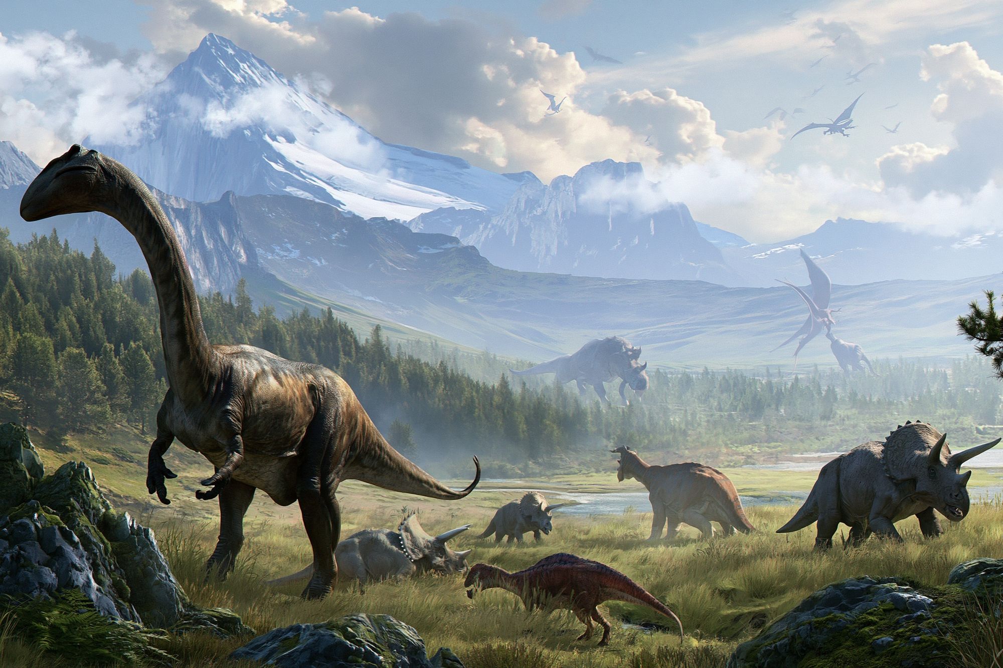 Dinosaur Valley Landscape Poster. poster detail