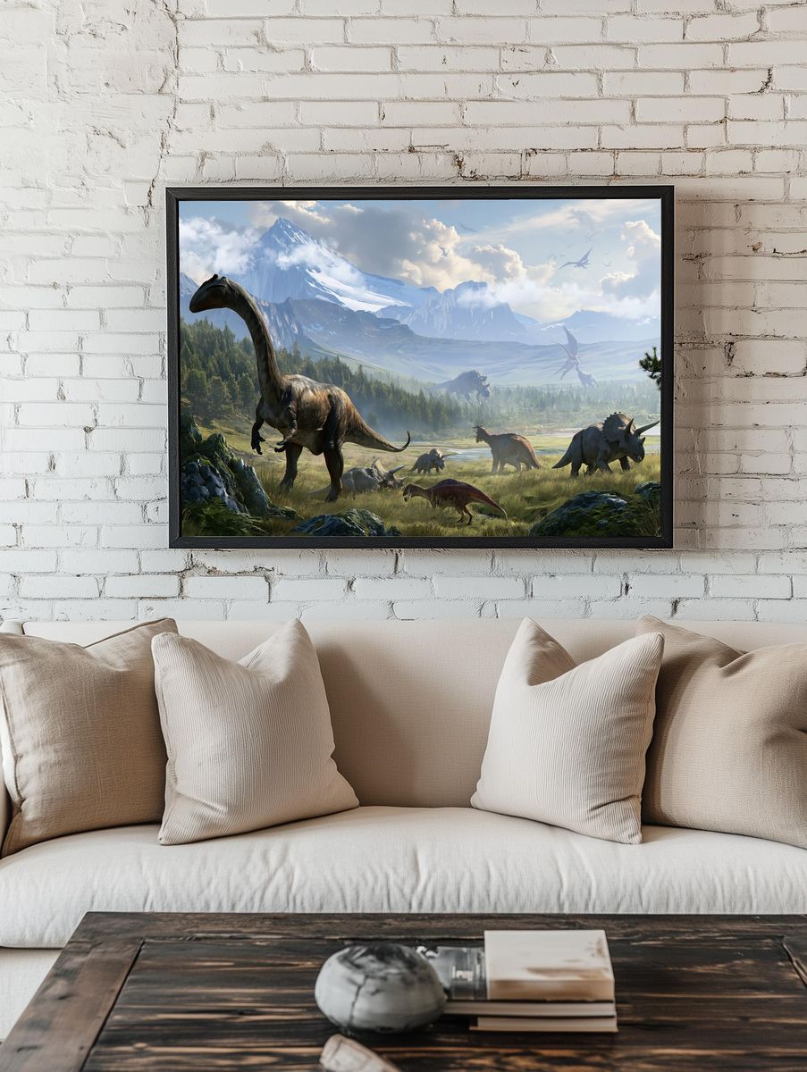 Dinosaur Valley Landscape Poster. — room view 1
