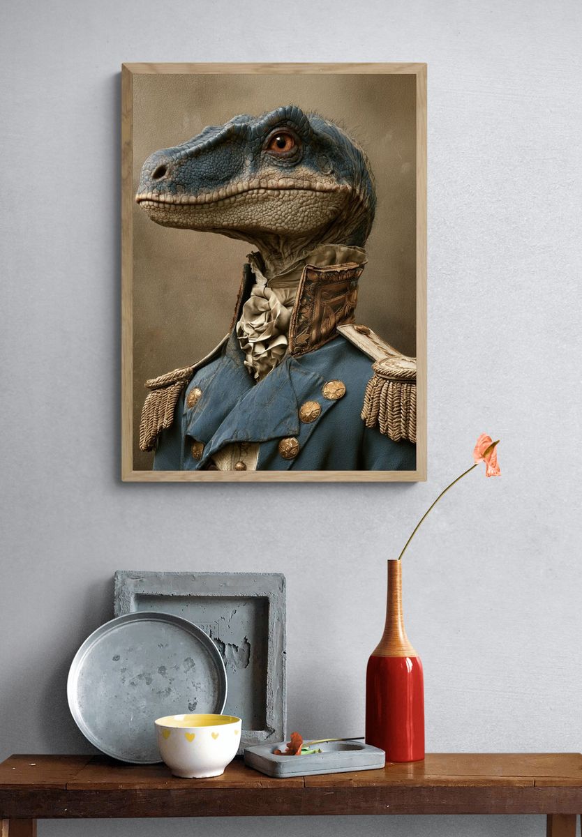 Dinosaur Portrait Fine-Art Poster. — room view 3