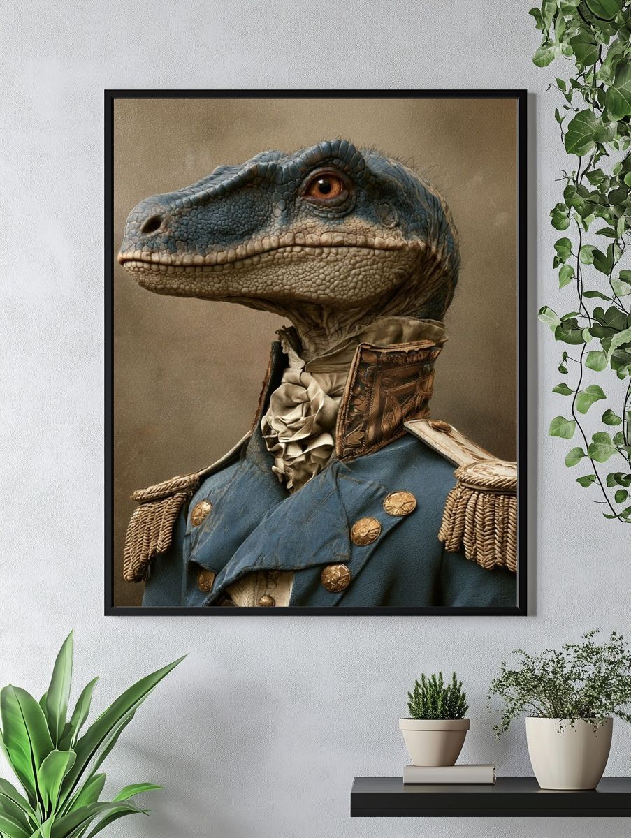 Dinosaur Portrait Fine-Art Poster. — room view 4