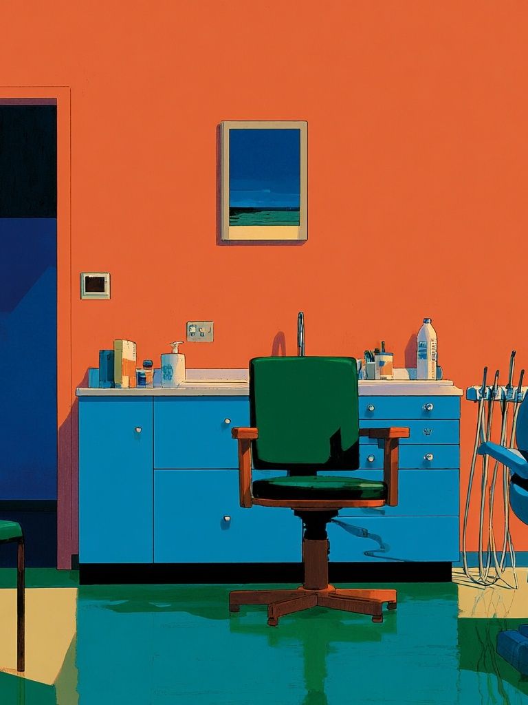 Dental Office Interior — Illustration Print. poster detail