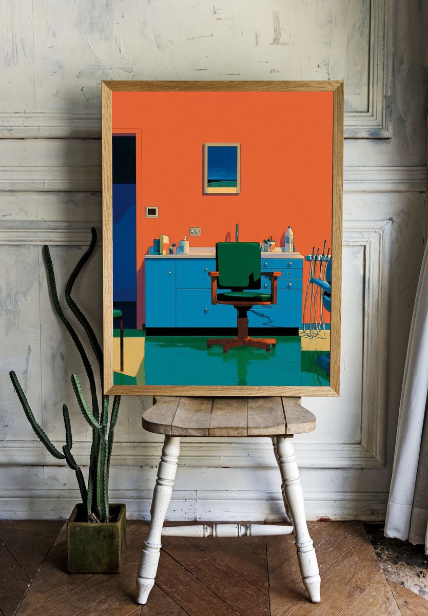 Dental Office Interior — Illustration Print. — room view 1