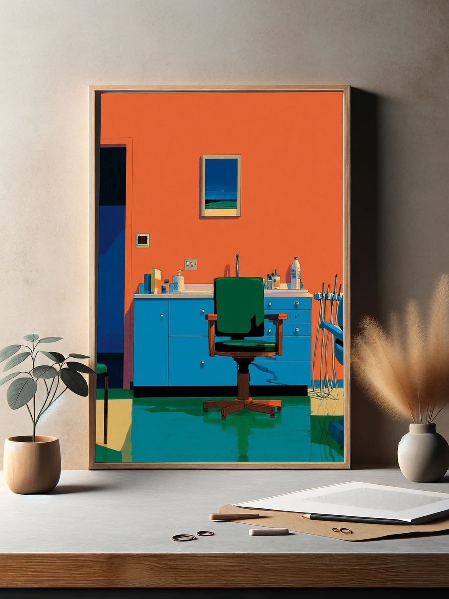 Dental Office Interior — Illustration Print. — room view 2
