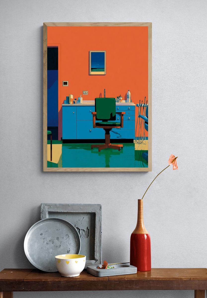 Dental Office Interior — Illustration Print. — room view 3