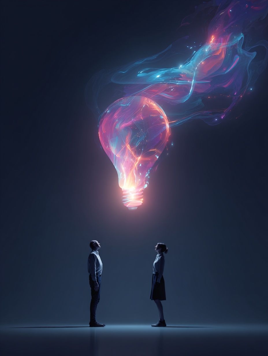 Illuminated Ideas — Digital Art Print. poster — illustration art