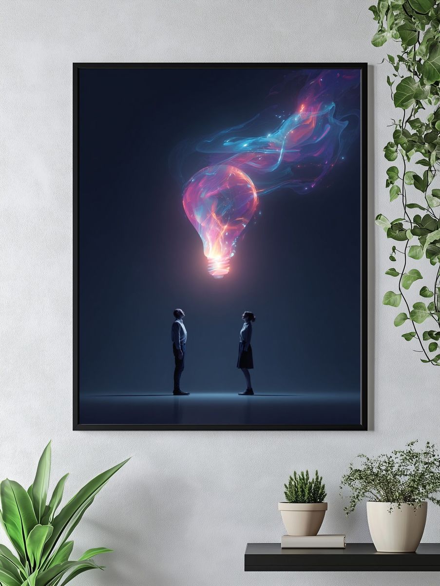 Illuminated Ideas — Digital Art Print. — room view 4