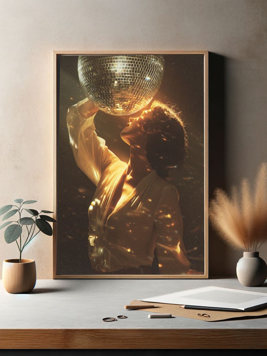 Disco Dream Portrait Poster. — room view 2