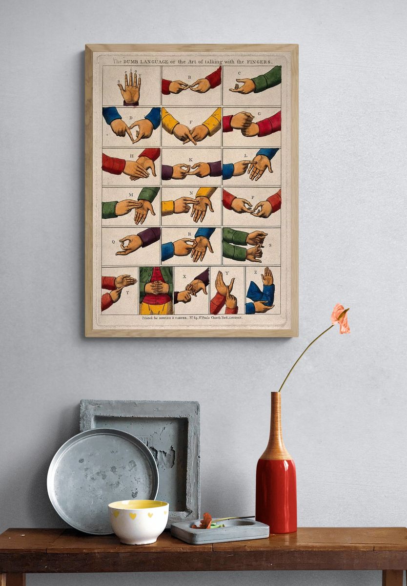 The Dumb Language — Vintage Print. — room view 3