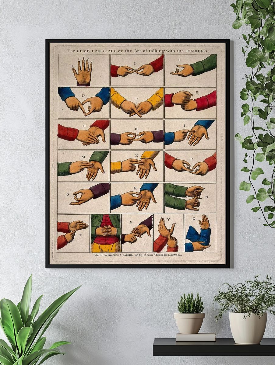 The Dumb Language — Vintage Print. — room view 4