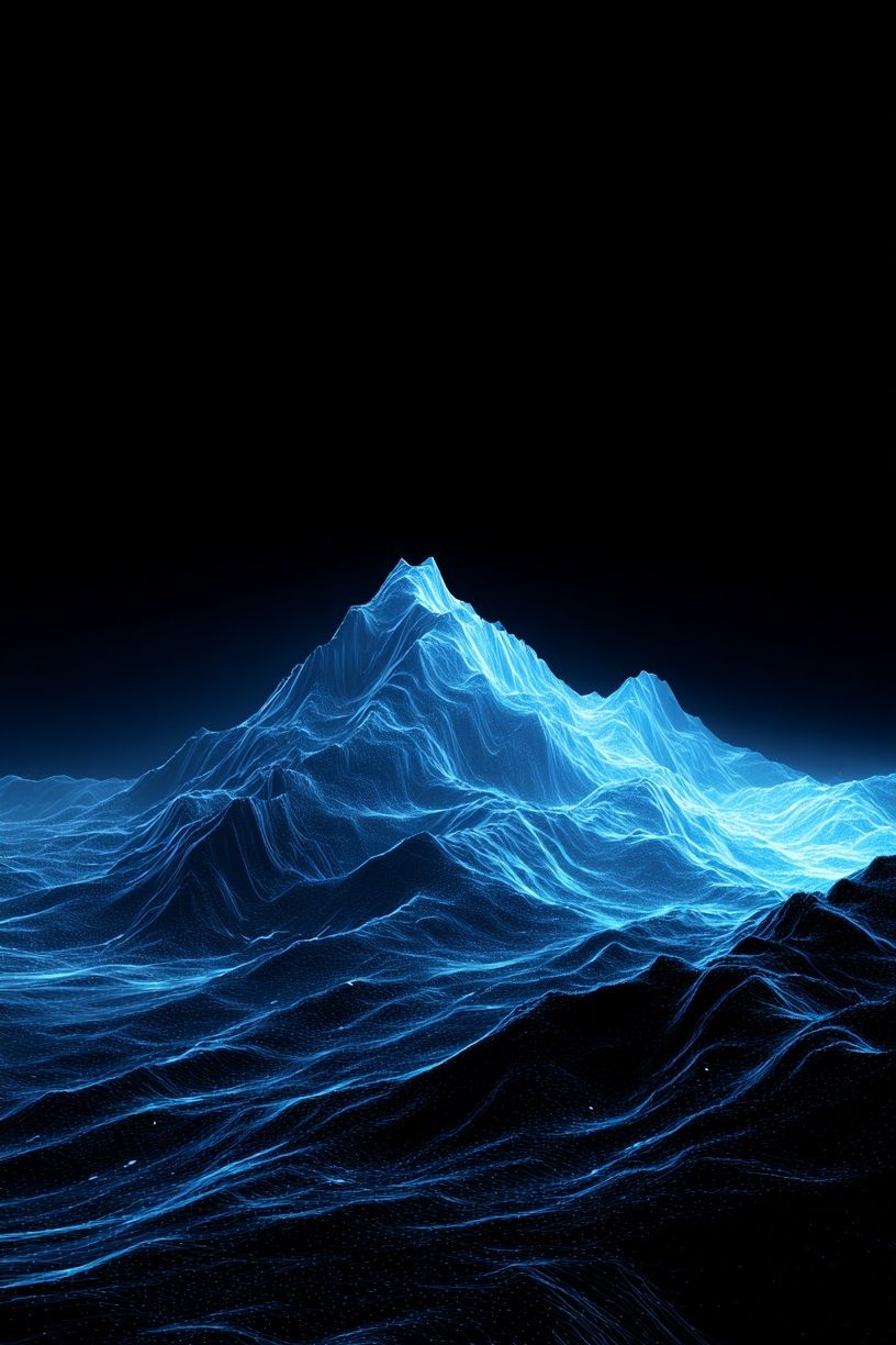 Digital Mountain Landscape Poster. poster — abstract art