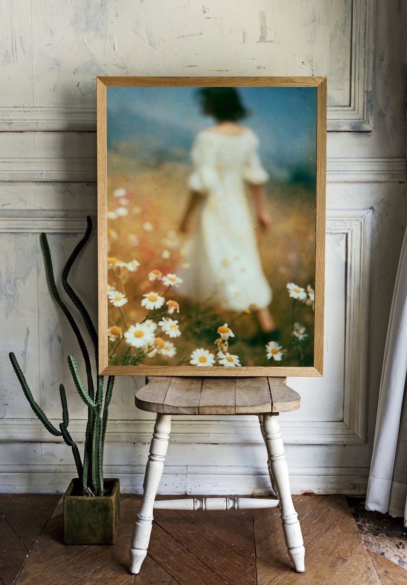 Dreamy Meadow Figure Photography Poster. — room view 1