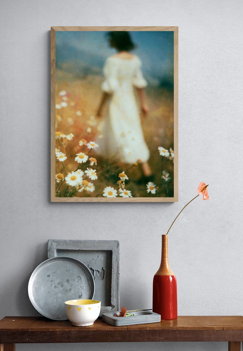 Dreamy Meadow Figure Photography Poster. — room view 3