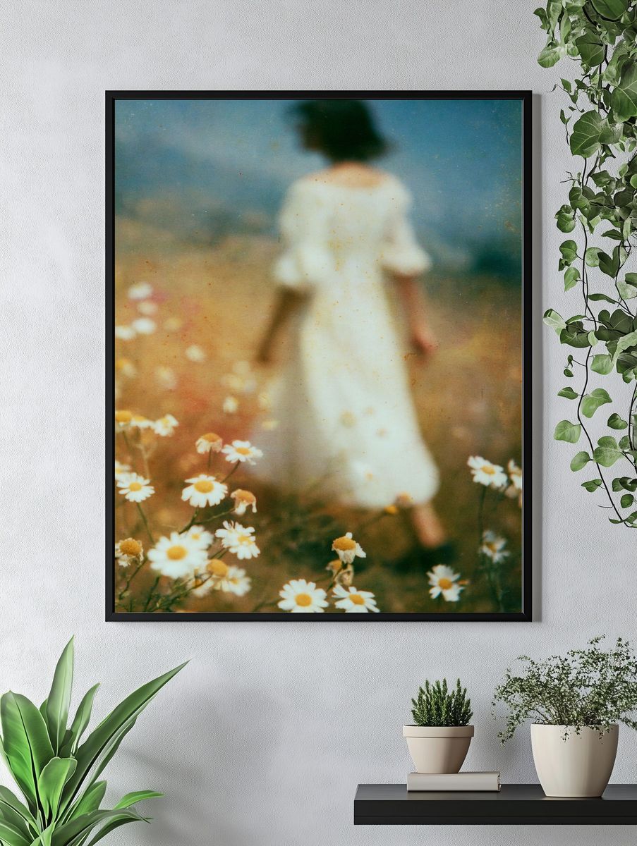 Dreamy Meadow Figure Photography Poster. — room view 4