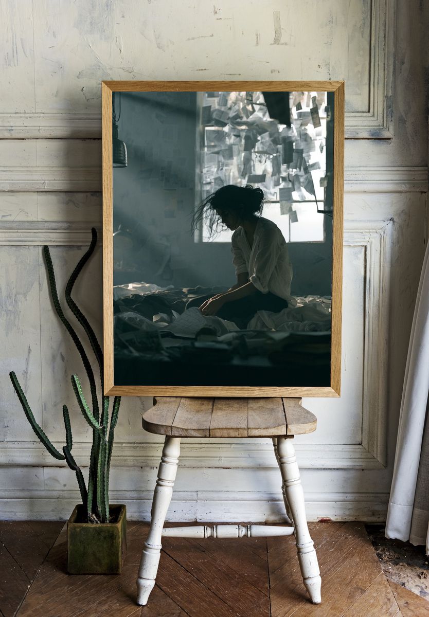 Dreamlike Studio Portrait Print. room preview
