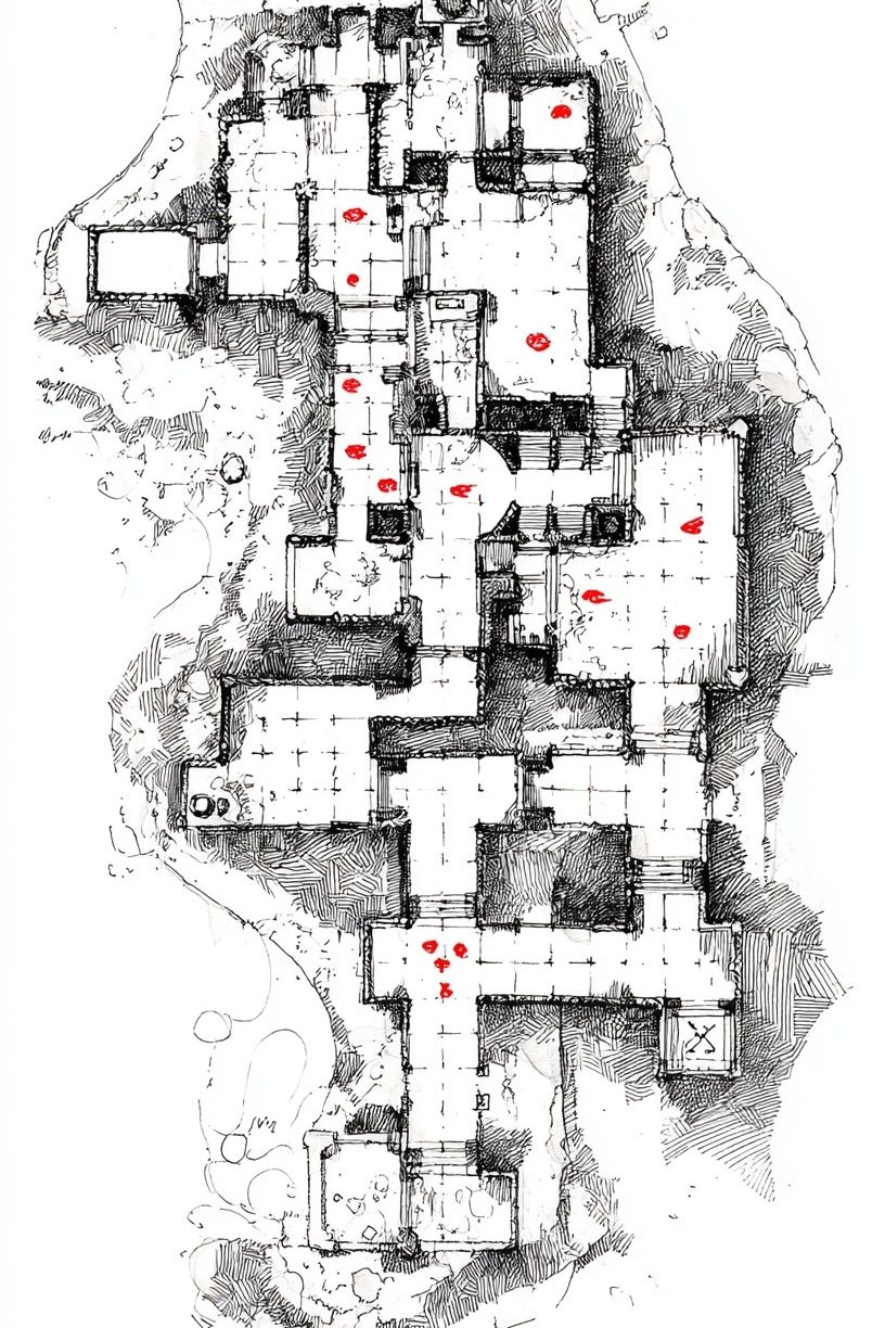 Dungeon Map — Illustration Print. poster detail