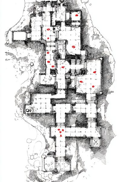 Dungeon Map — Illustration Print. poster print