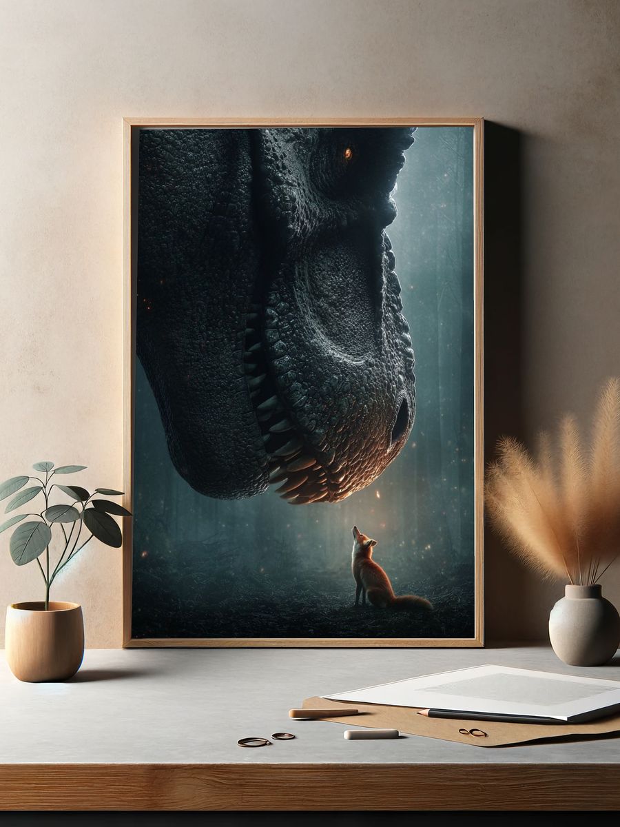 Dinosaur Encounter — Fantasy Print. — room view 2