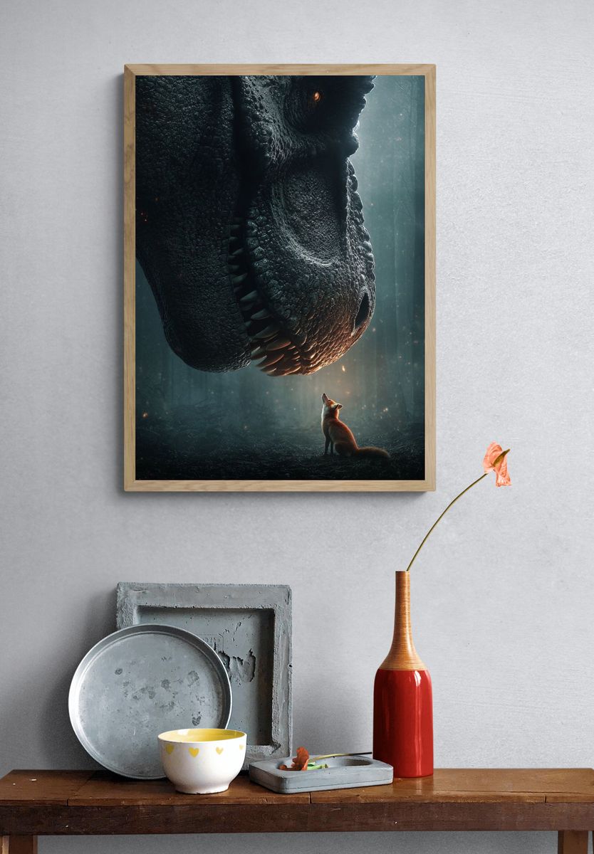 Dinosaur Encounter — Fantasy Print. — room view 3