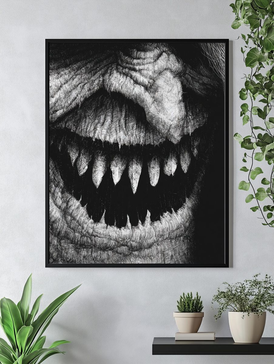 Tyrannosaurus Rex Close-Up Print. — room view 4