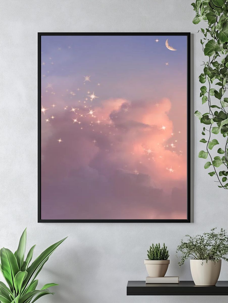Dreamy Night Sky — Art Print. — room view 4