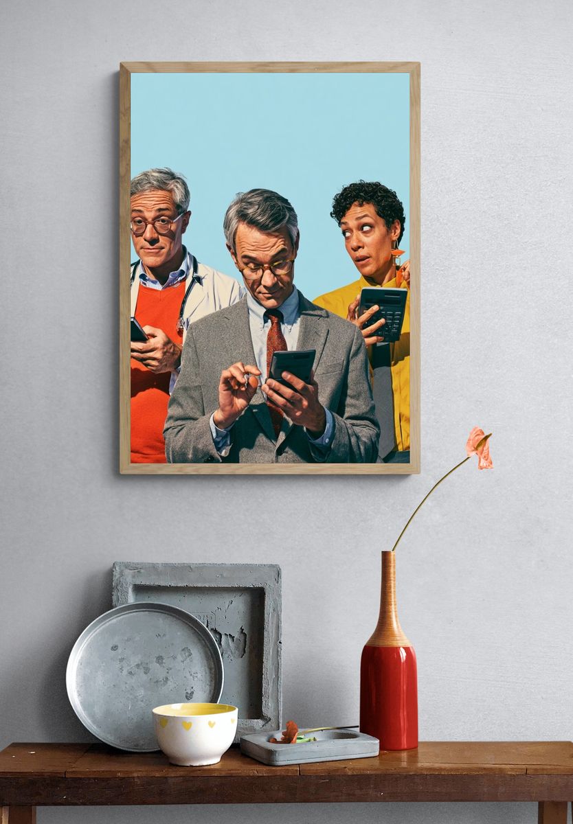 Doctors with Calculators Photography Poster. — room view 3