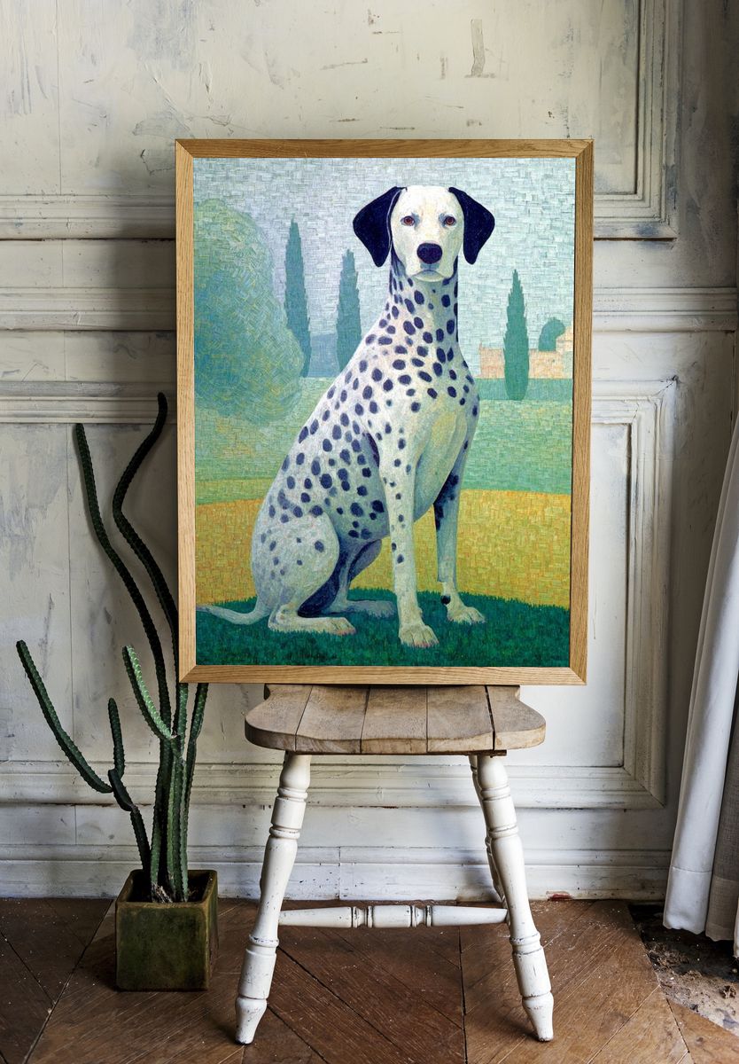 Dalmatian Dog — Fine Art Print. — room view 1