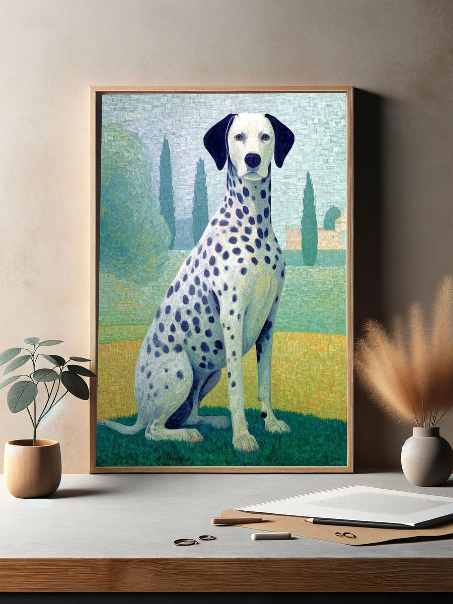 Dalmatian Dog — Fine Art Print. — room view 2