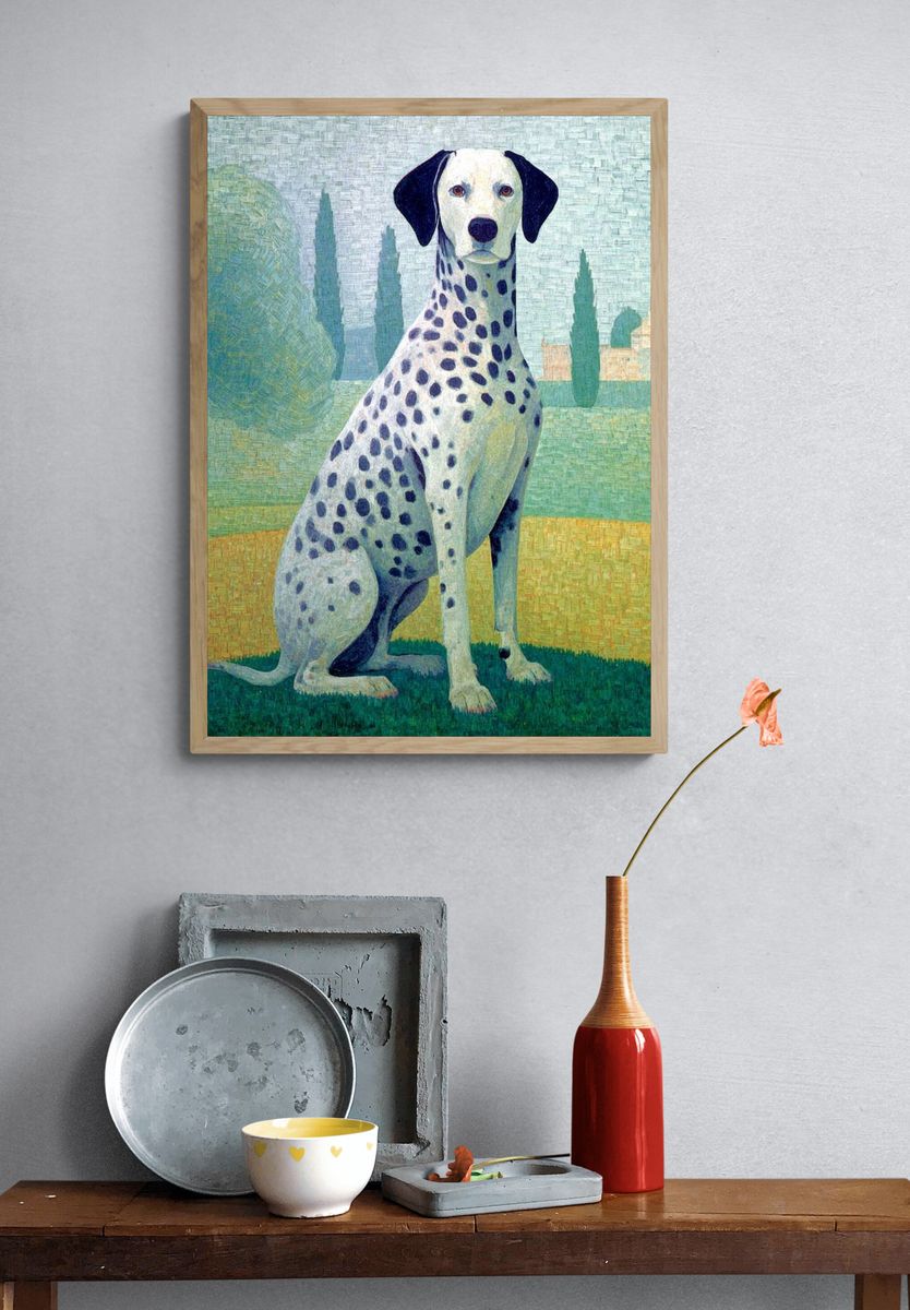 Dalmatian Dog — Fine Art Print. — room view 3