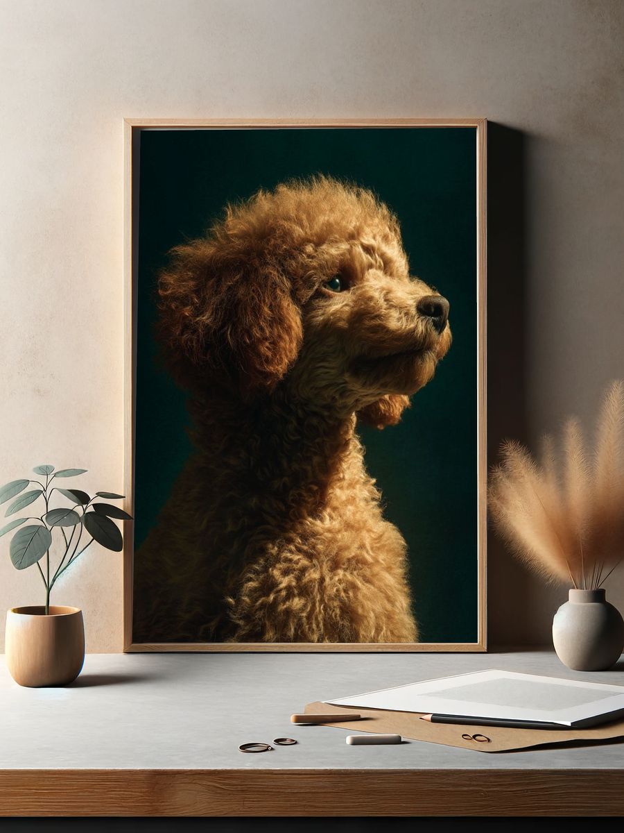 Poodle Portrait — Photography Print. — room view 2
