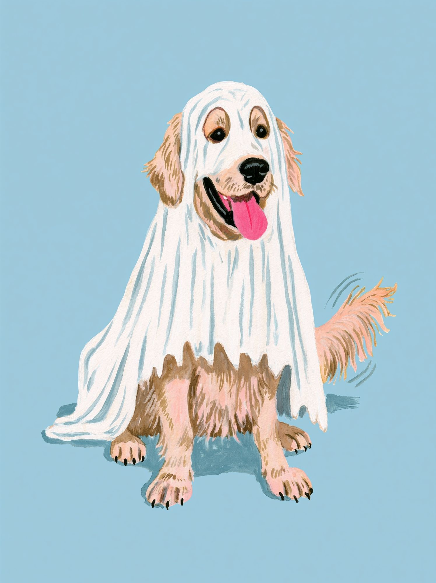 Ghost Dog Watercolor Poster. poster detail