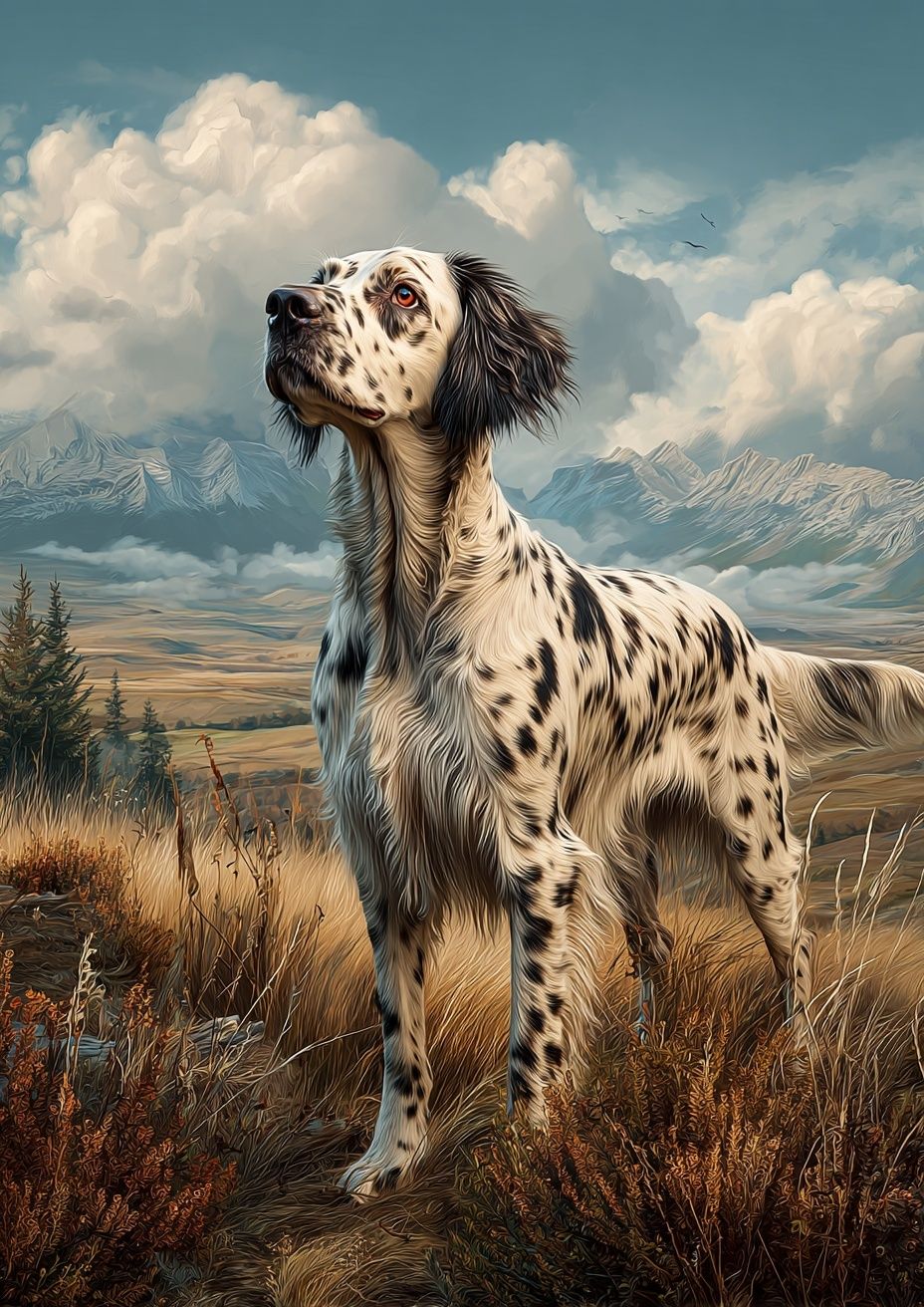 English Setter in Nature — Art Print. poster detail