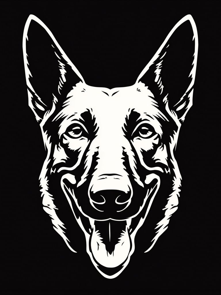 German Shepherd Line Art Poster. poster — animals art